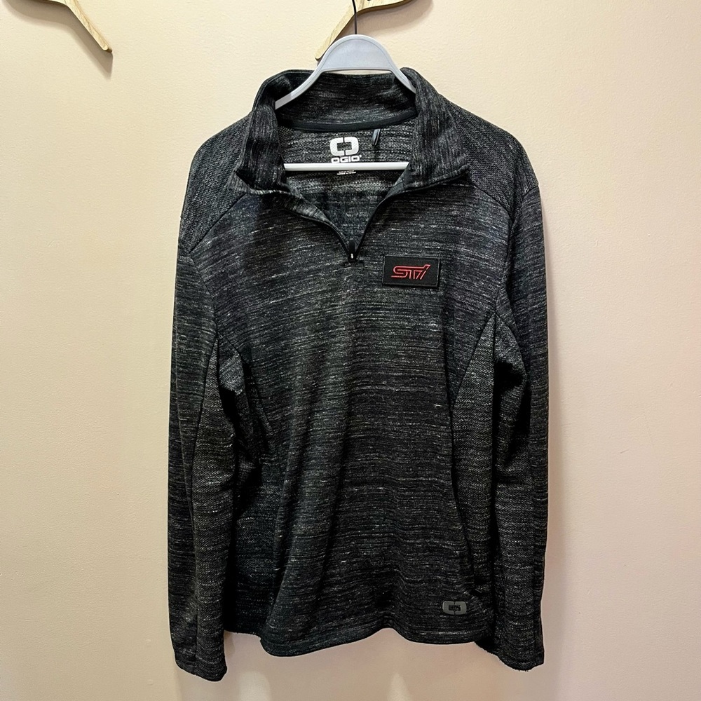 Gray Ogio Quarter-Zip Subaru Technica International Gray Pullover Size XL